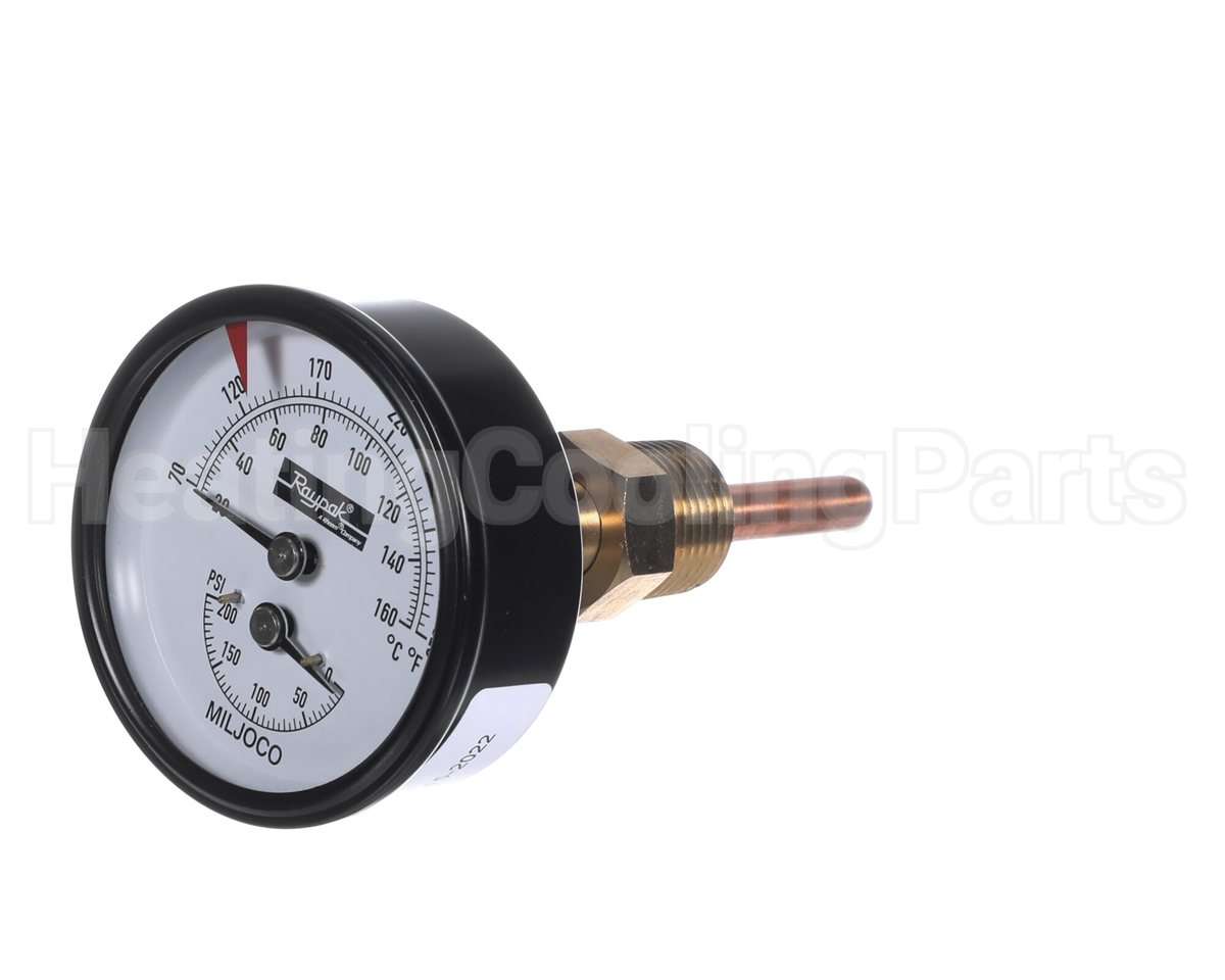 007399F Raypak Trigauge0/200# 70/320F 1/2"Bck