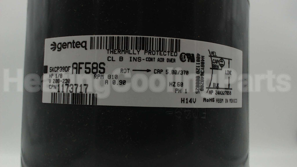 1173717 International Comfort Products 208-230V1Ph 1/8Hp 810Rpm Motor