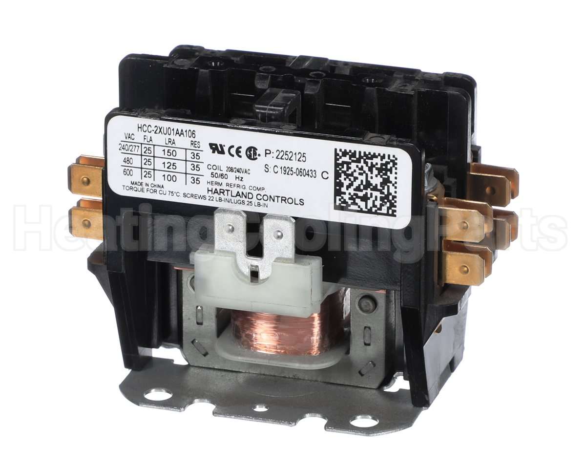 2252125 Heatcraft Refrigeration Contctr Open 25/35Amp2Pole220V