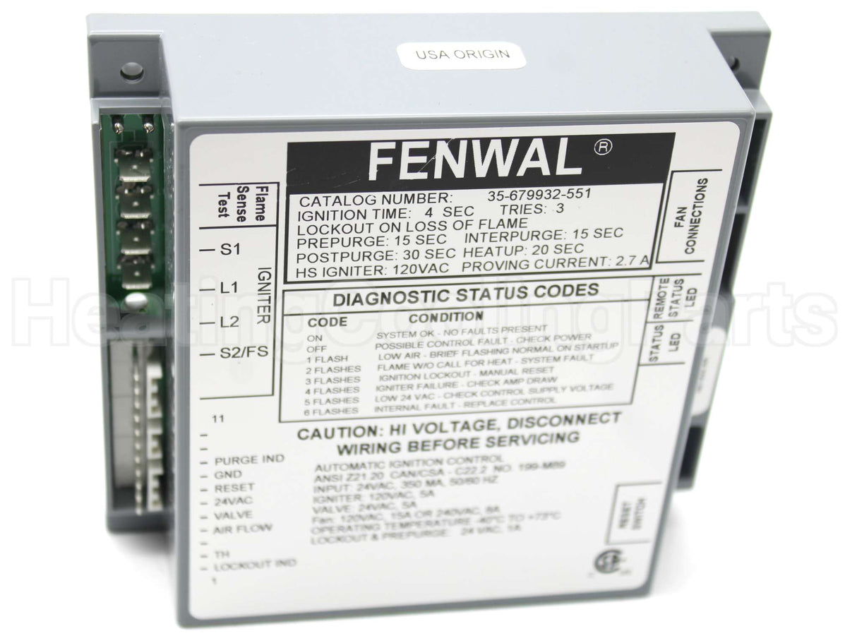 35-679932-551 Fenwal Ignition Control