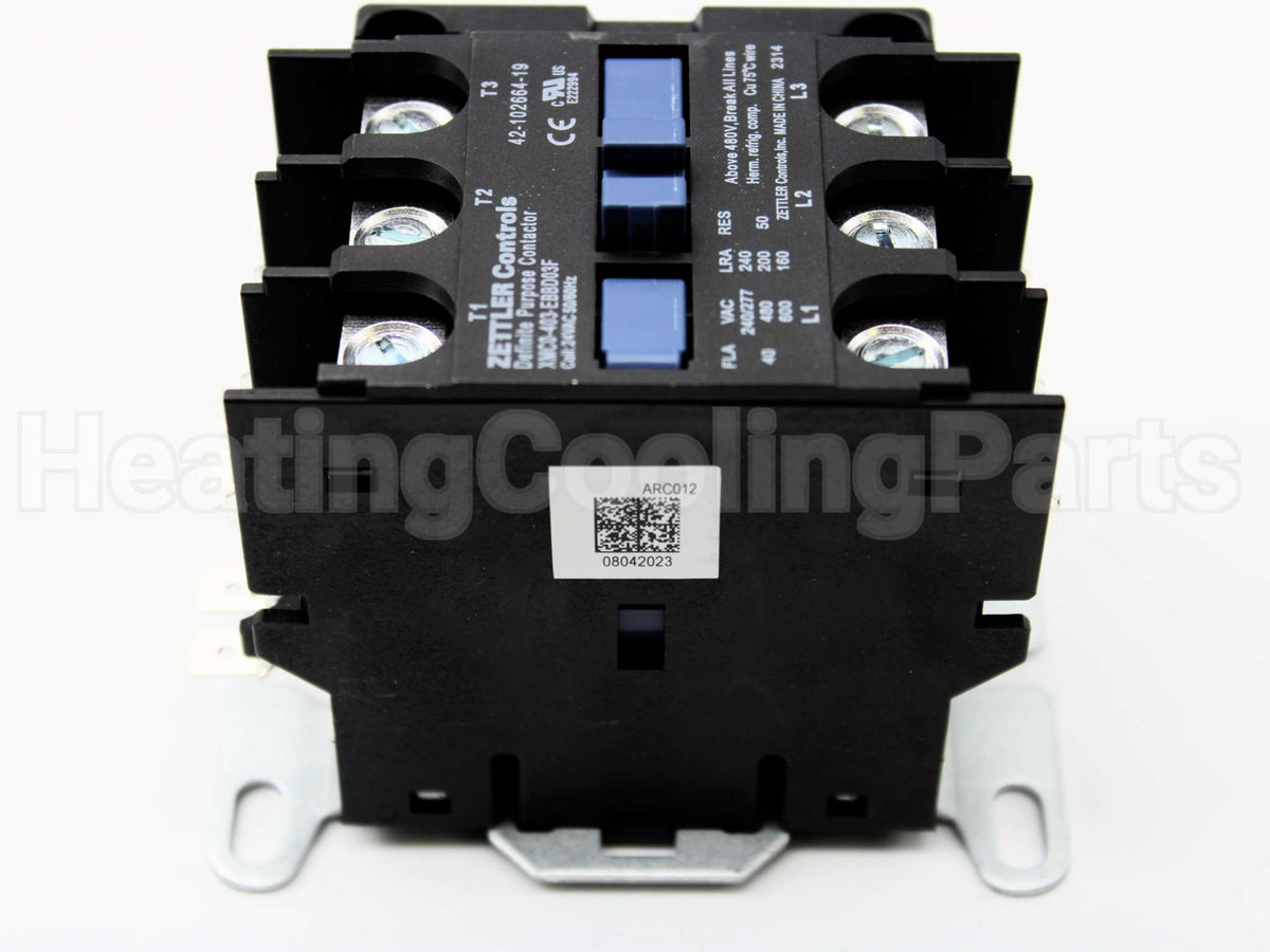 42-102664-19 Rheem-Ruud 40Amp 3Pole 24V W/Auxcontactor