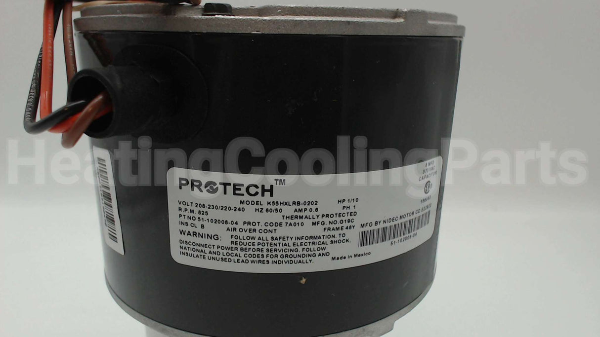 51-102500-05 Rheem-Ruud 1/10Hp 208-230V 825Rpm 1Sp Mtr