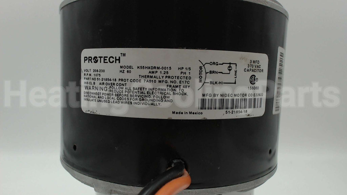5455 Nidec-Us Motors 1/3Hp 1075Rpm 208-230V 5.6"Dia