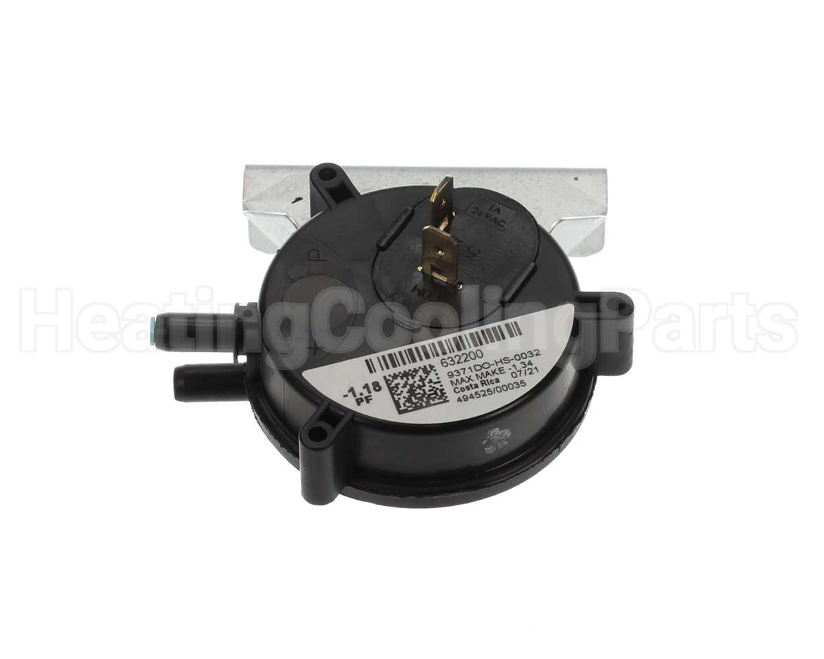 632200R Nordyne Pressure Switch,(-)1.18Pf