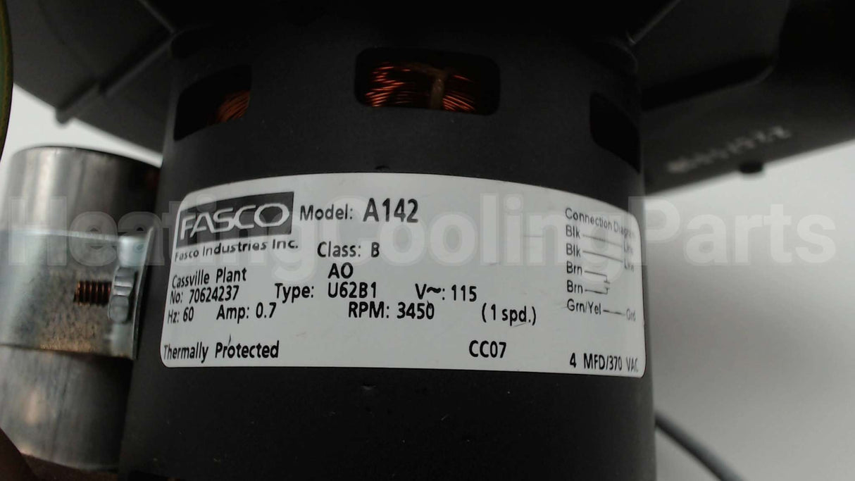 A142B Regal Rexnord - Fasco 115V 3450Rpm 1Spd Ccse Ind Mtr