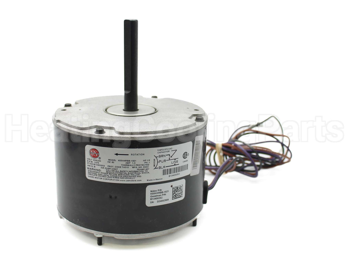 B13400252S Amana-Goodman 1/6Hp 230V 1075Rpm 1.3Flamotor