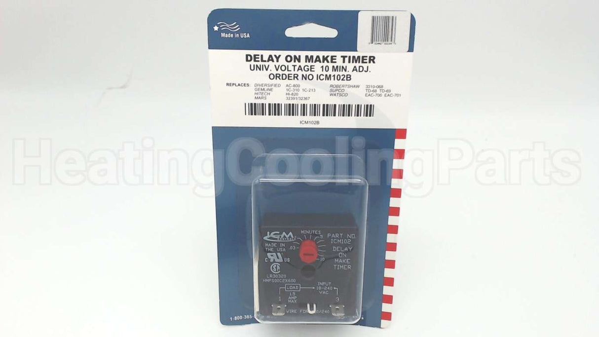 ICM102 ICM Controls .1-600Secdelayonmaketimer