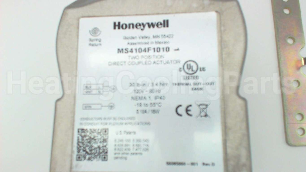 MS4104F1010 Honeywell 120Vfiresmoke30#2Possr Act