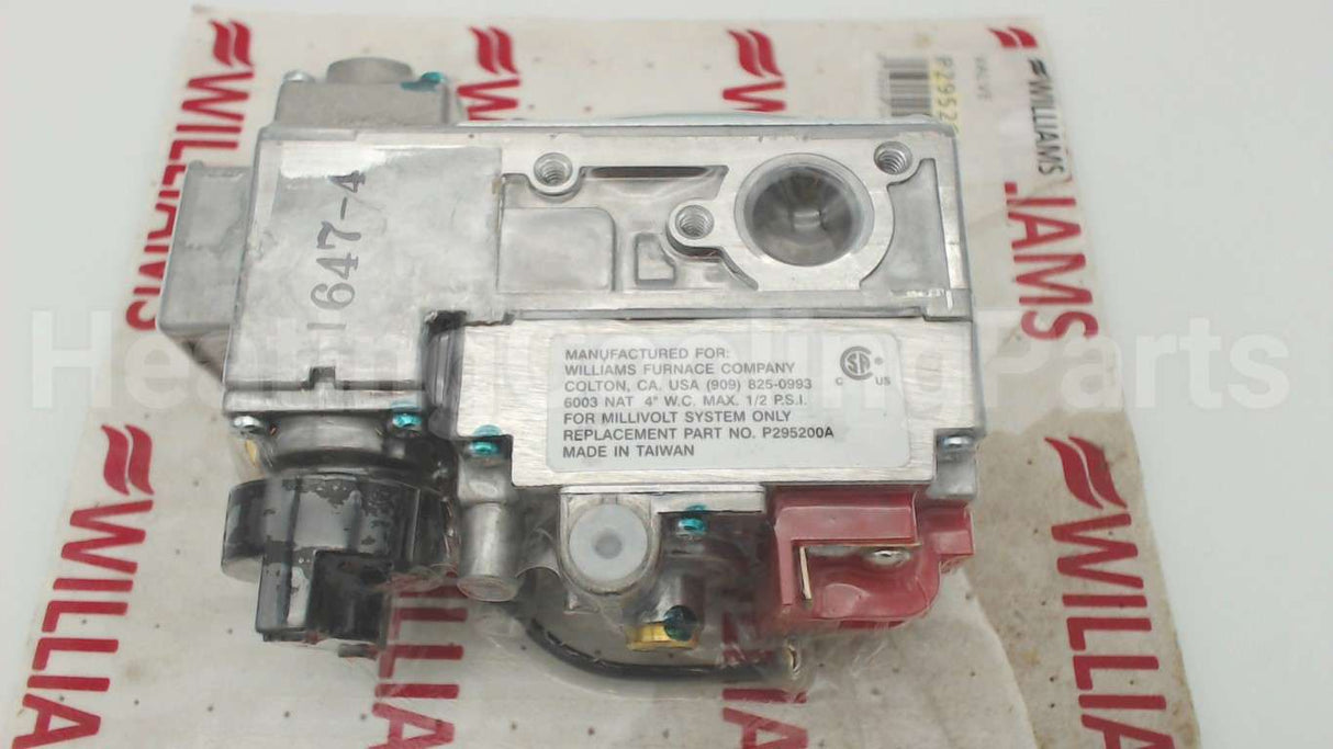 P295200A Williams Comfort Products 4" Wc Nat 1/2" Gas Valve
