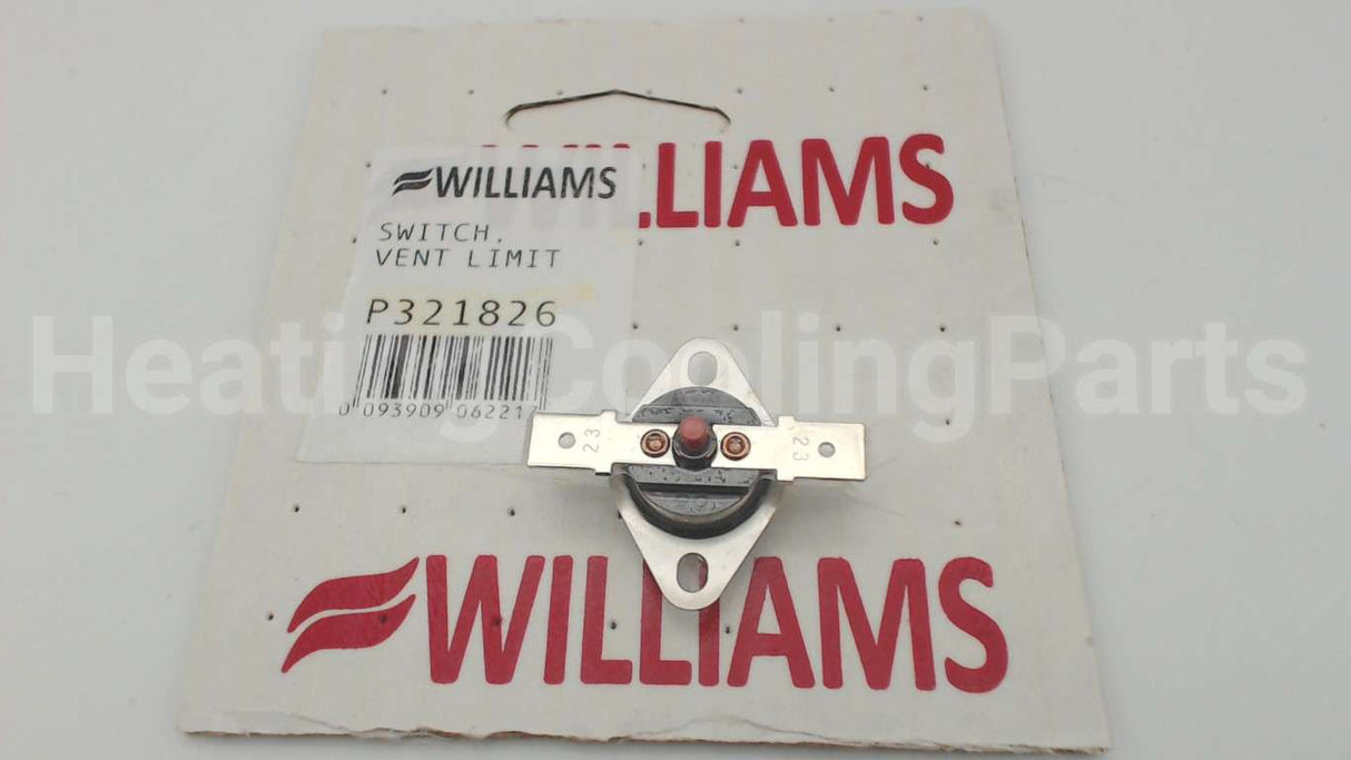 P321826 Williams Comfort Products Vent Limit Switch