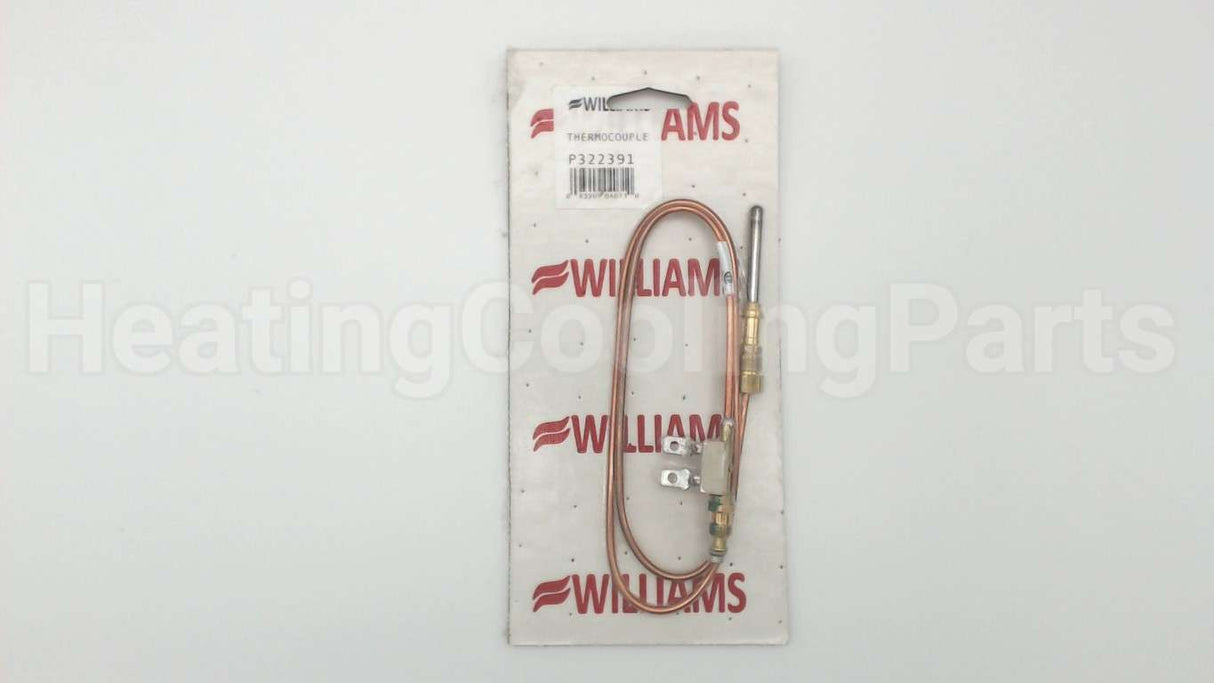 P322391 Williams Comfort Products Thermocouple W/ Junction Box