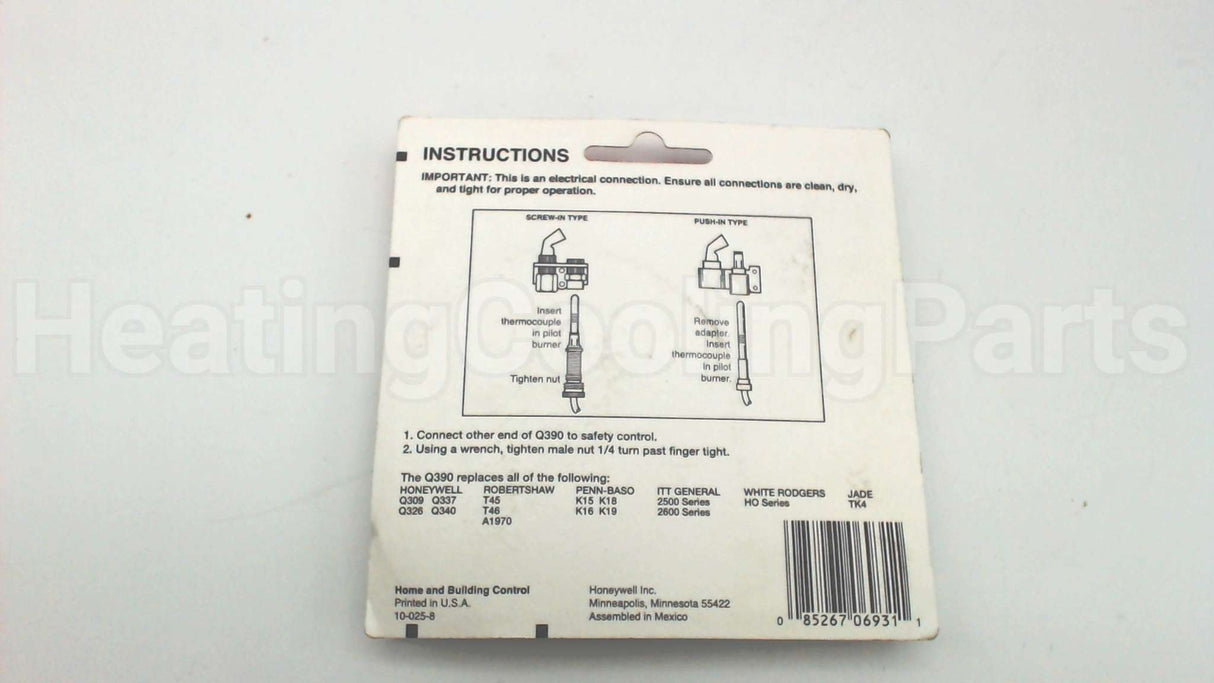 Q390A1095 Resideo 18" Thermocouple 30Mv
