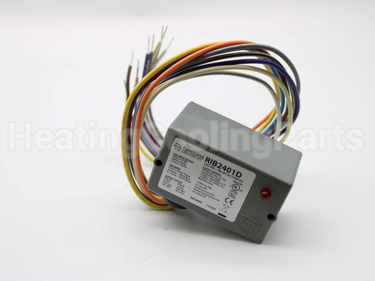 RIB2401D-RD Functional Devices Encl Relay 10A Dpdt 24V/120V