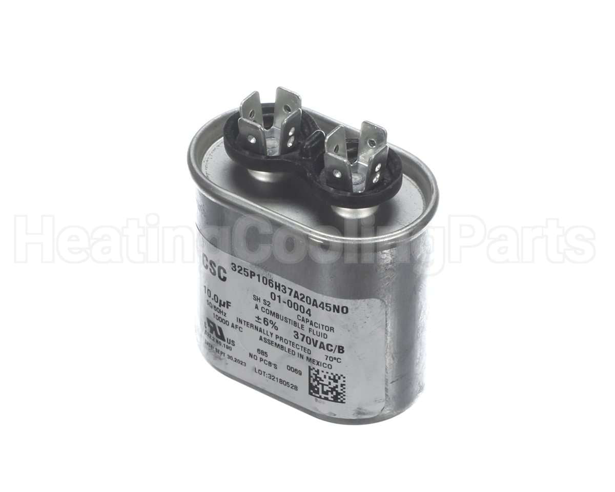 01-0004 Nordyne 10Mfd 370V Run Capacitor, Oval