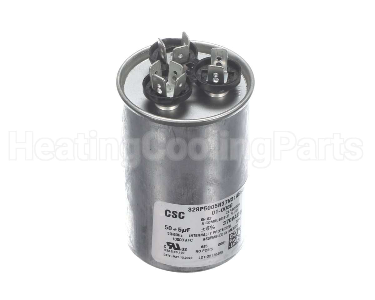 01-0086 Nordyne Dual Capac 50/5 Mfd 370V Round