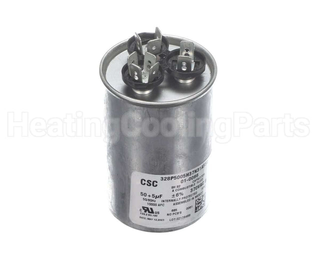 01-0086 Nordyne Dual Capac 50/5 Mfd 370V Round