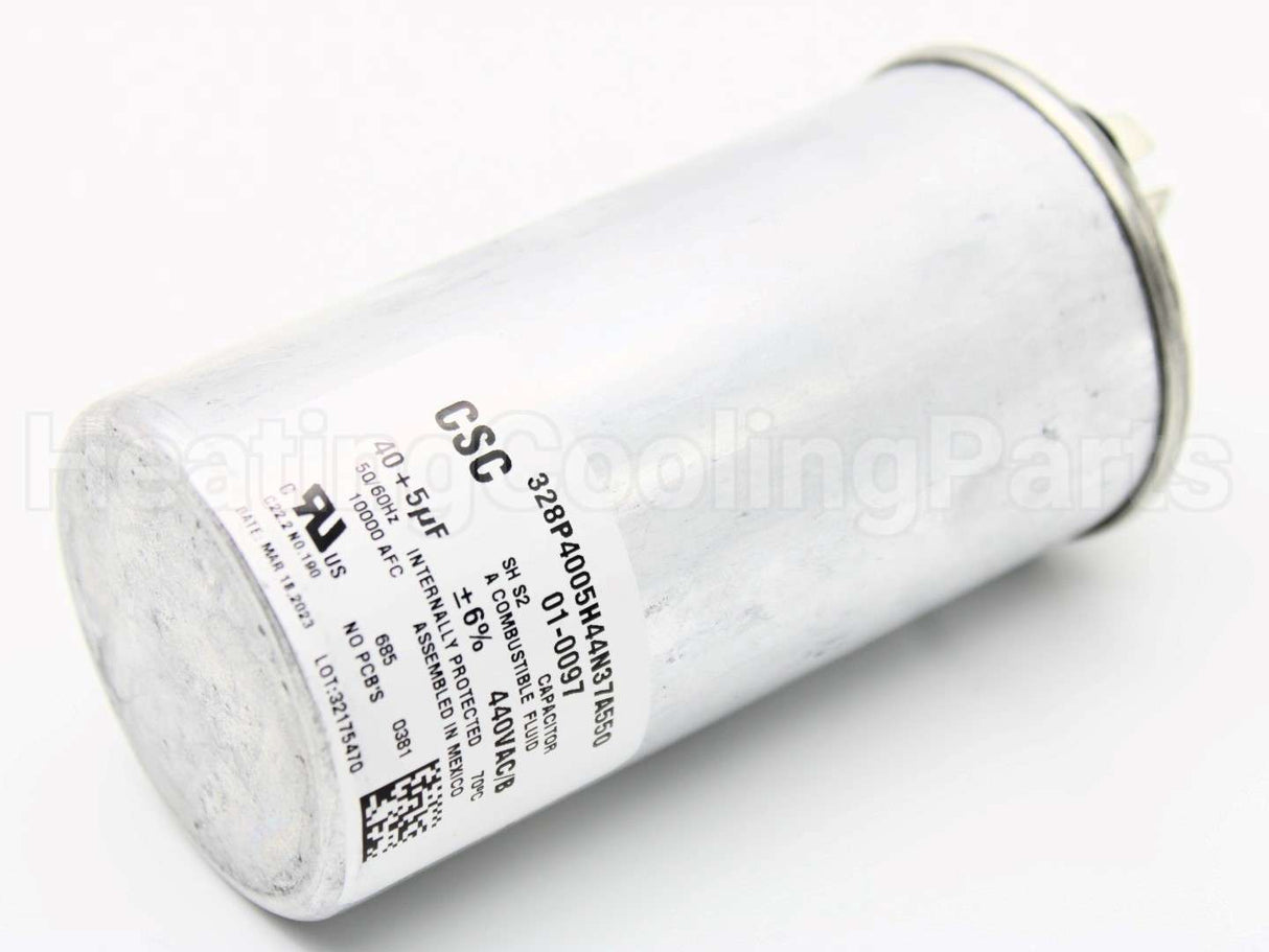 01-0097 Nordyne Dual Capac 40/5 Mfd 440V Round