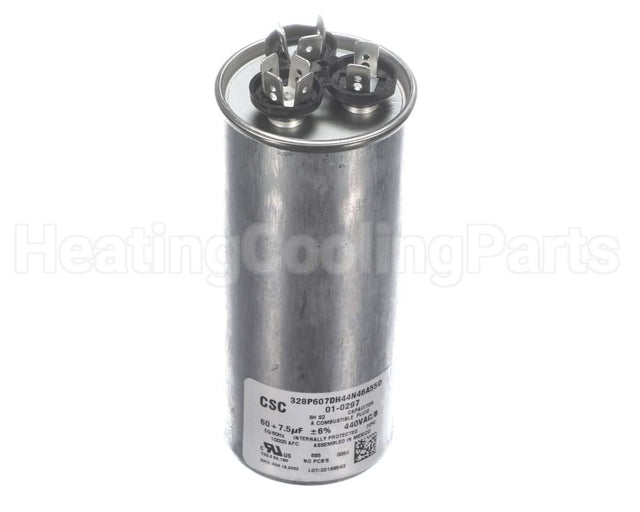 01-0297 Nordyne Dual Rnd Cap 440V 7.5+60Mfd