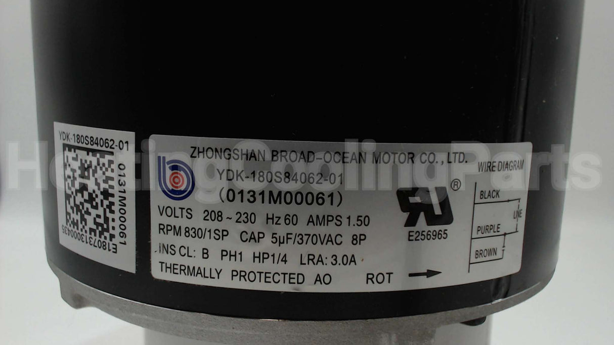 0131M00061SP Amana-Goodman 208-230V1Ph 830Rpm 1Sp Motor