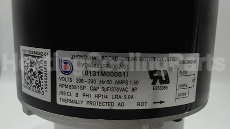 0131M00061SP Amana-Goodman 208-230V1Ph 830Rpm 1Sp Motor