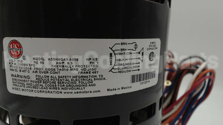 1012514 International Comfort Products 1/3Hp 115V 1050Rpm 4Sp Ccw Blw