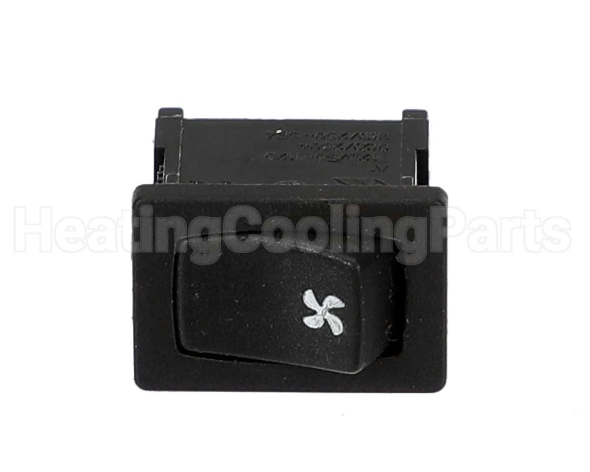 1026317A Perlick Switch, Momentary, Black, Fan Symbol