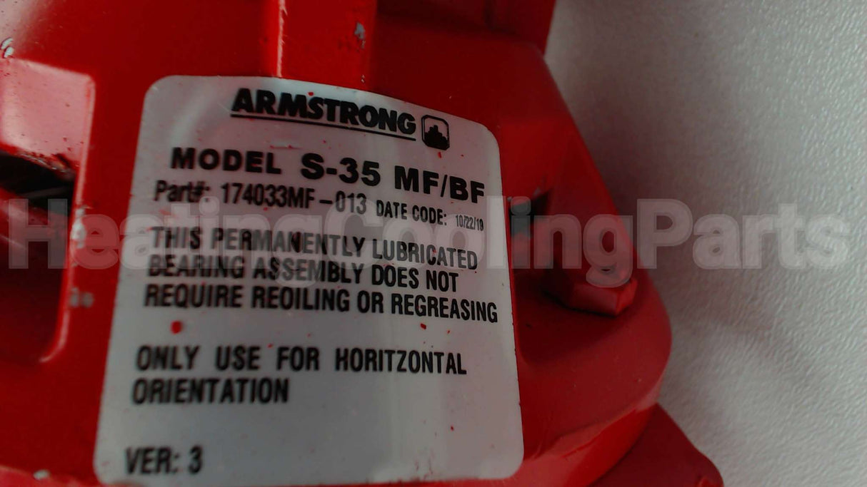 174033MF-013 Armstrong Fluid Technology S-35Bf Ci Body Nfimpellr 1/6Hp
