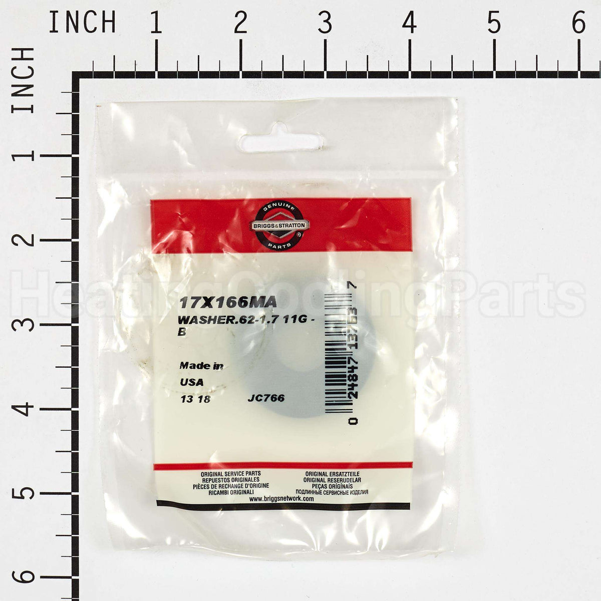 17X166MA Briggs & Stratton Washer.62-1.7 11G - B