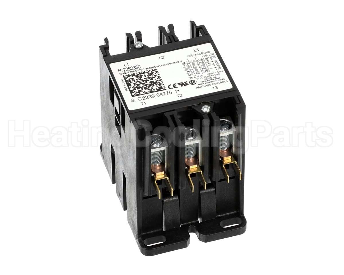 2252360 Heatcraft Refrigeration Contctr Open60Amp3Pole208-240V