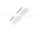 23315 Ultrafryer Decal, Warning Electrical Grou