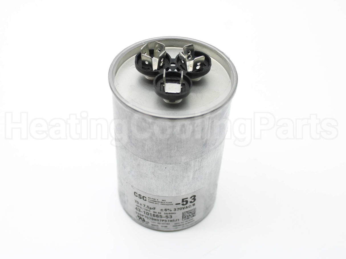43-101665-53 Rheem-Ruud 70/7.5Mfd 370V Round Dual Cap
