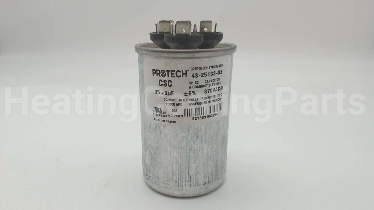 43-25133-03 Rheem-Ruud 35/3M 370V Round Dual Capcitor