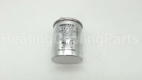 43-25136-05 Rheem-Ruud 7.5Mfd 370V Rnd Run Capacitor