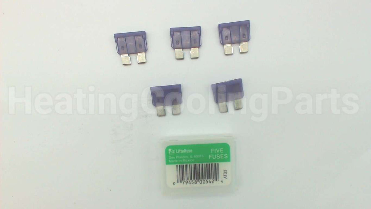 44-ATC3-5PK Rheem-Ruud 3A Fuse; 5Pk