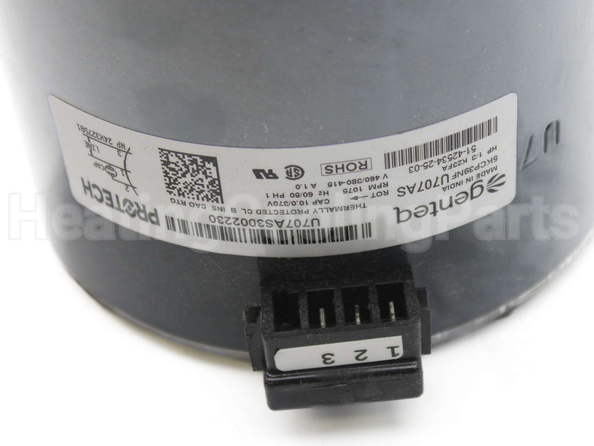 51-42534-25 Rheem-Ruud 1/3Hp 460V 1075Rpm 1Ph 48 Mtr