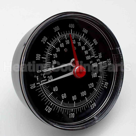 510-218-099 Weil Mclain T&P Gauge 60# 2.5"Dial 1/4"Bck