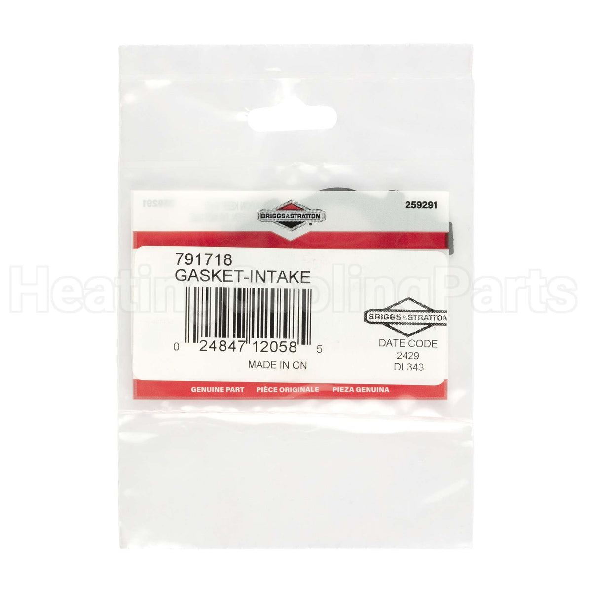 791718 Briggs & Stratton Gasket-Intake