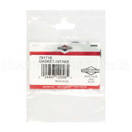 791718 Briggs & Stratton Gasket-Intake