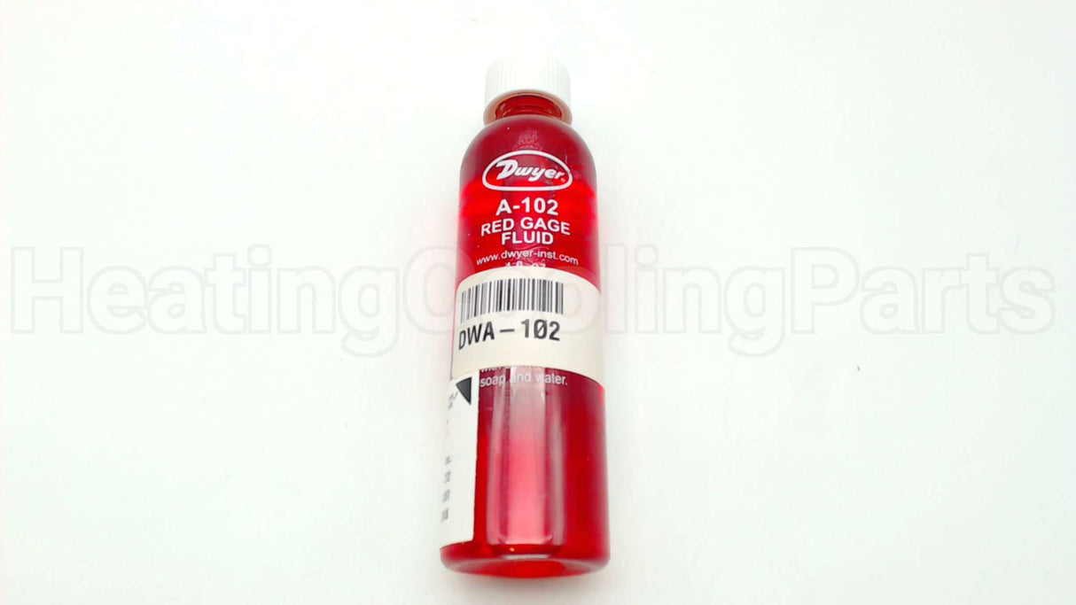 A-102 Dwyer Instruments 4Oz Bottle, Red Gage Oil