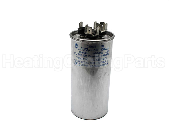 CAP020200450CS Amana-Goodman 2/20Mfd 450V Round Capacitor