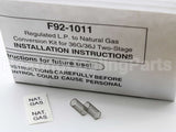 F92-1011 Copeland Comfort Control (White Rodgers) Lp->Natural Gas Conversion Kit