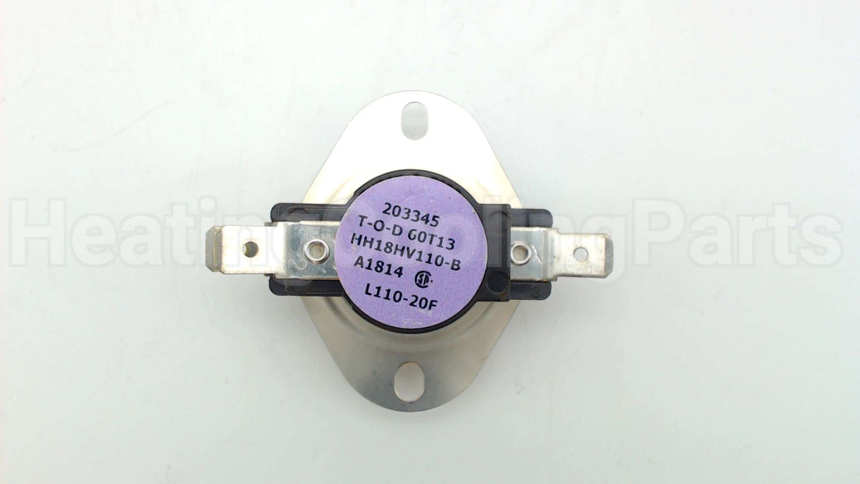 HH18HV110 Carrier 90-110F Auto Limit Switch