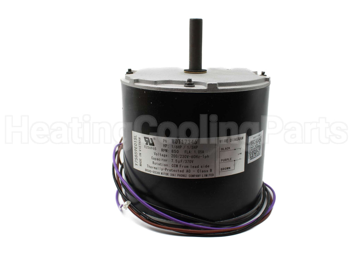 MOT17346 Trane 200/230V1Ph 1/6-1/5Hp 850Rpm