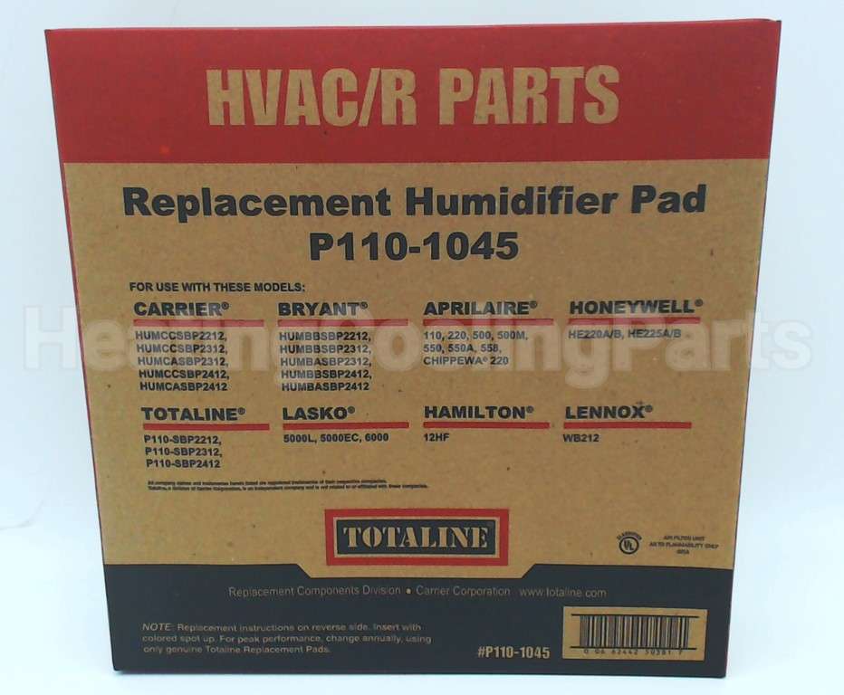 P110-1045 Carrier Humidifier Pad 9 1/2" X 10"
