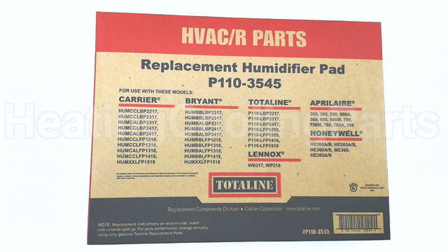 P110-3545 Carrier 13"X10"X1 3/4" Humidifier Pad