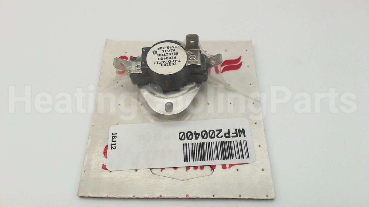 P200400 Williams Comfort Products F145-30F Selector Switch