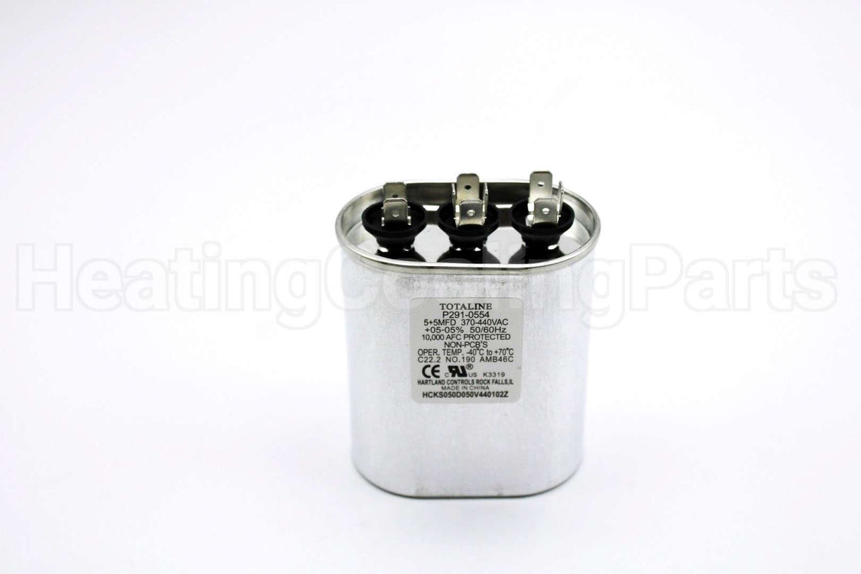P291-0554 Carrier 5/5Mfd 440V Oval Run Capacitor