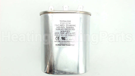 P291-0774 Carrier 7.5/7.5Mfd 440V Oval Capacitor