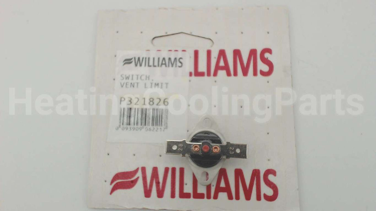 P321826 Williams Comfort Products Vent Limit Switch
