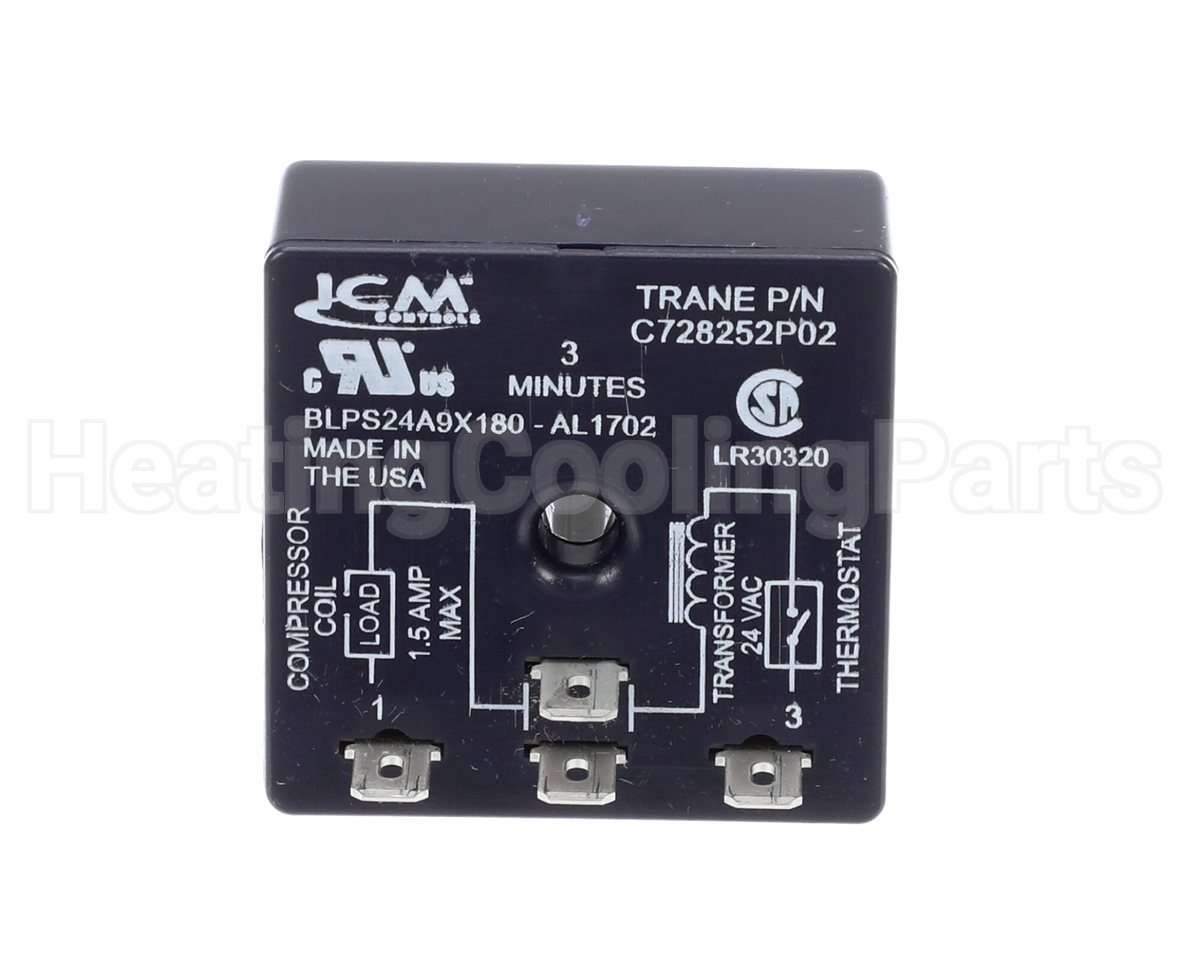 RLY1634 Trane 24V .5A 3Min Time Delay Relay